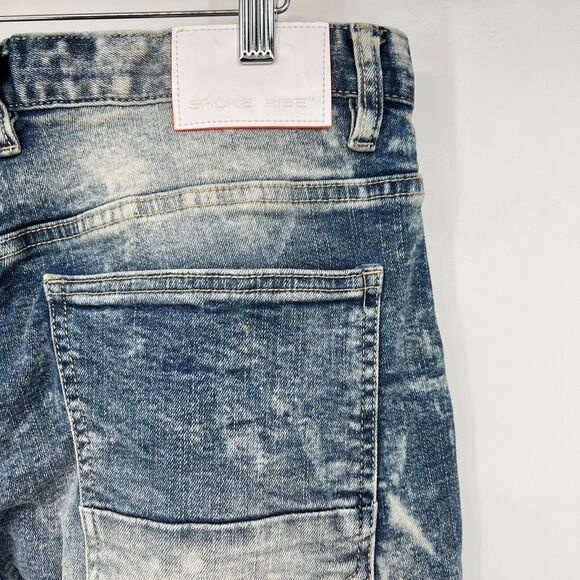SMOKE RISE SLIM FIT MEN FASHION ENGINEERED DENIM JEANS SIZE 34 - Picture 3 of 8
